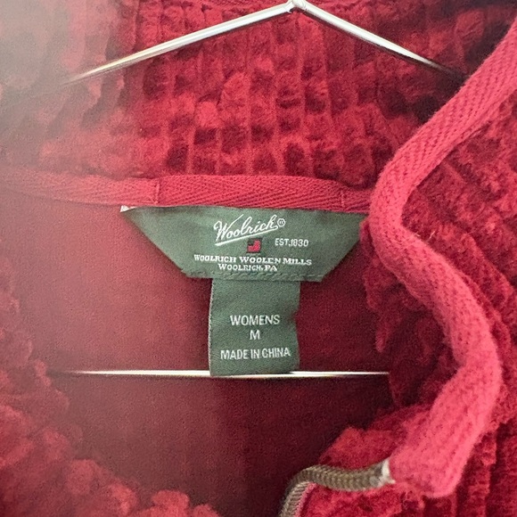 Woolrich Kinsdale Zip Up Corduroy Jacket Ruby red medium excellent condition - Picture 5 of 11
